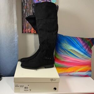NEW Style & Co. Black Suede Knee-High Boots